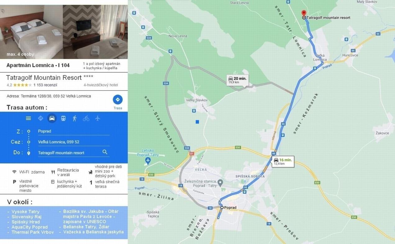 Apartman Lomnica Tatragolf I 104 Vel'ka Lomnica Esterno foto